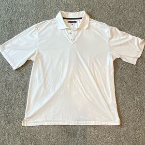 Pebble Beach Performance Men’s White Polo Shirt Short Sleeve Classic Golf XL